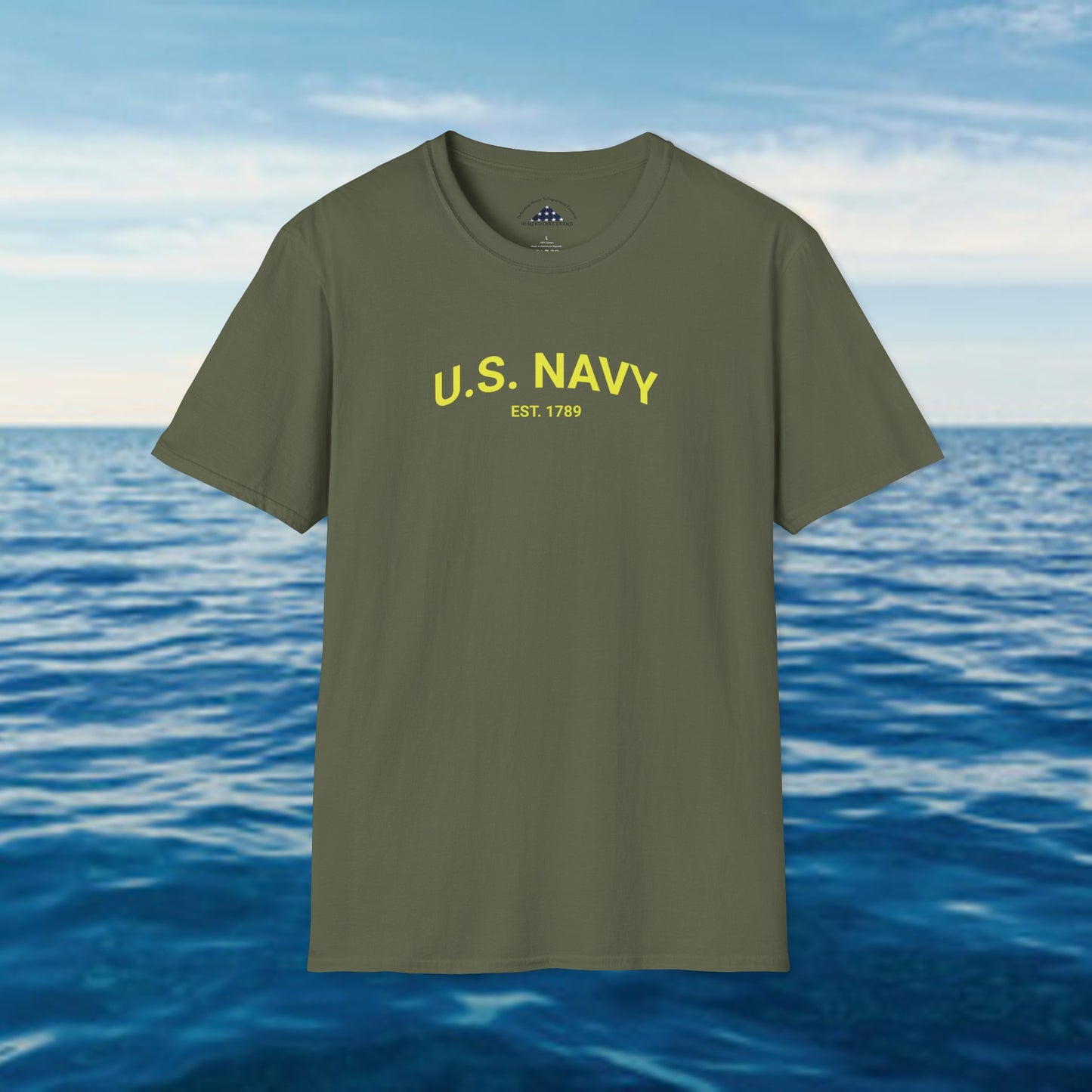 Classic Navy Tee - Yellow