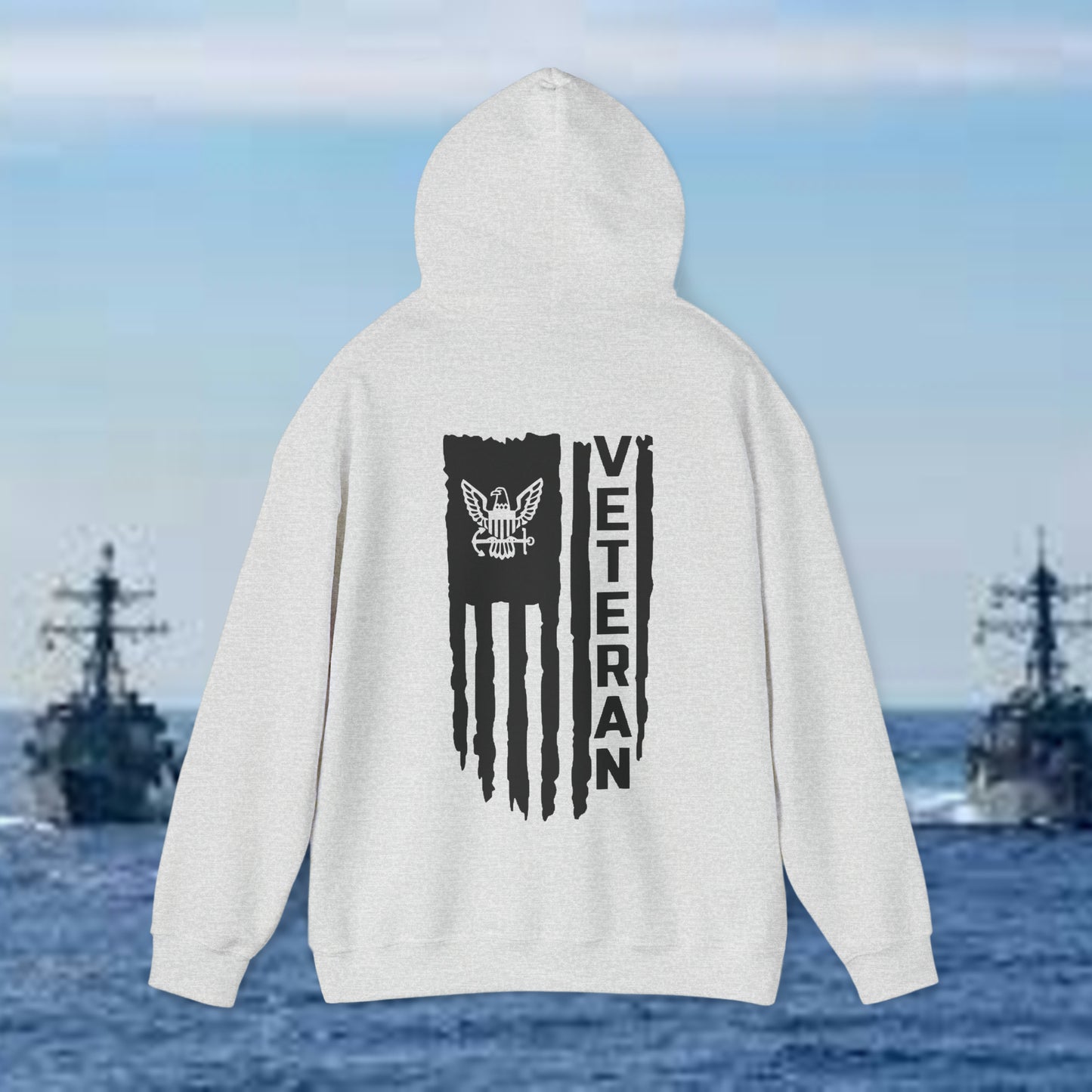 Navy Veteran Hooded Sweatshirt