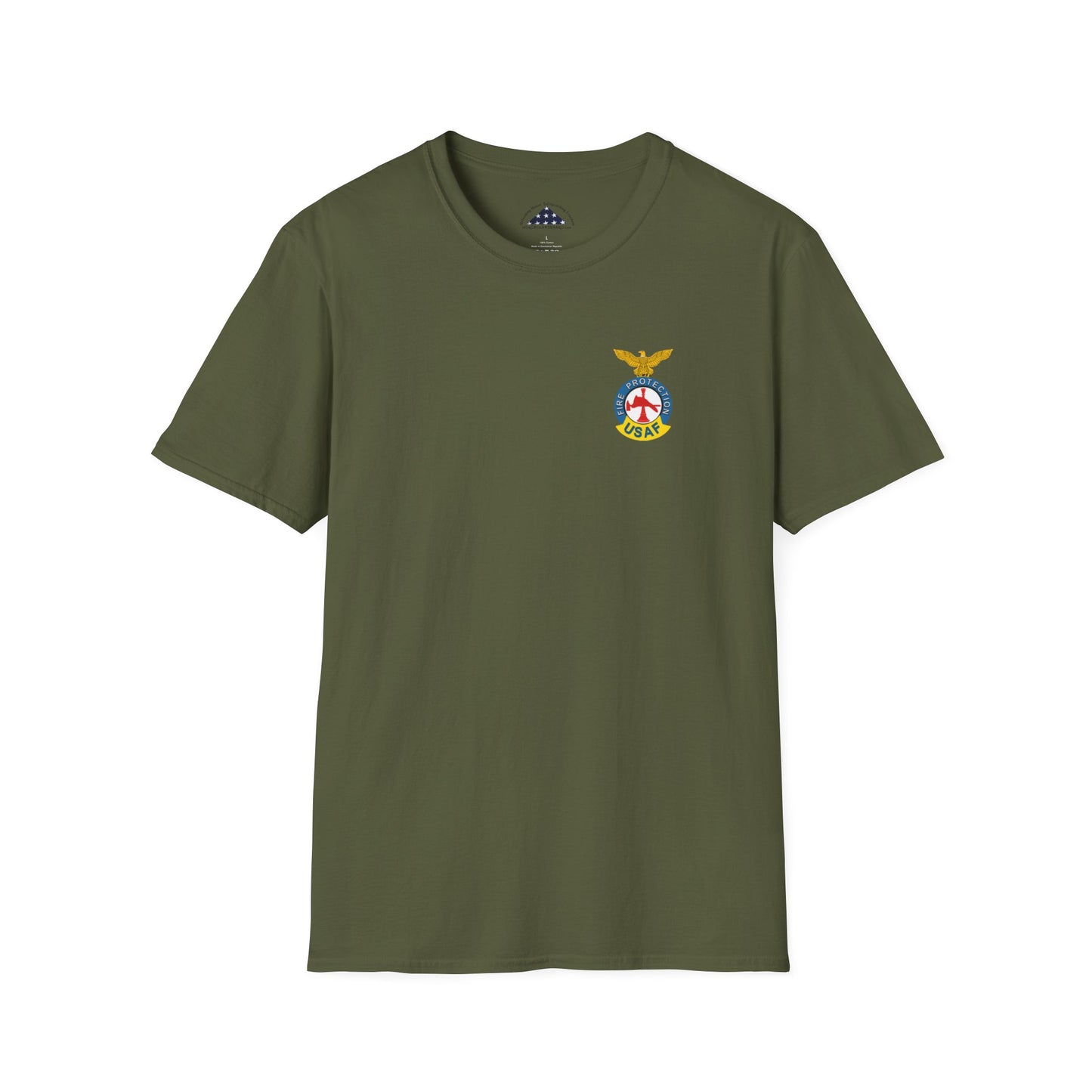 US Air Force Firefighter Tee with Badge