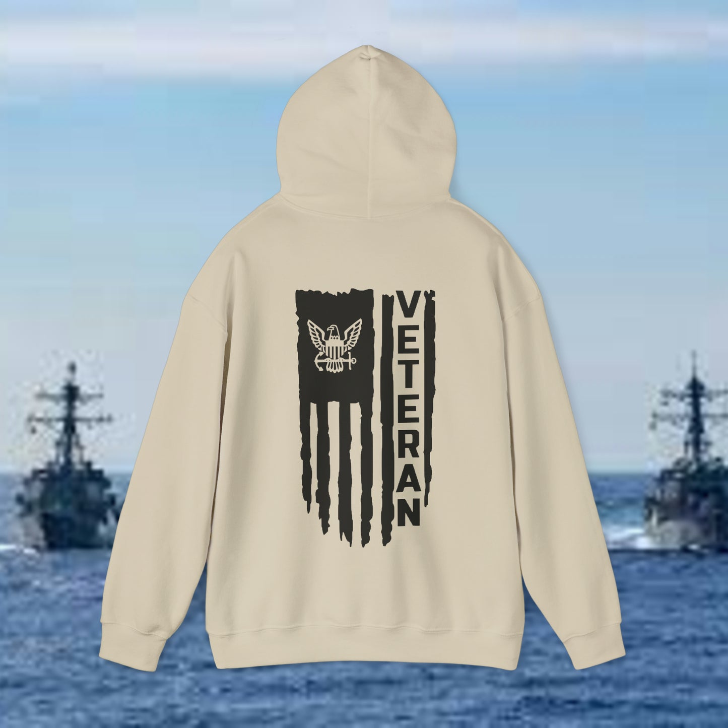 Navy Veteran Hooded Sweatshirt